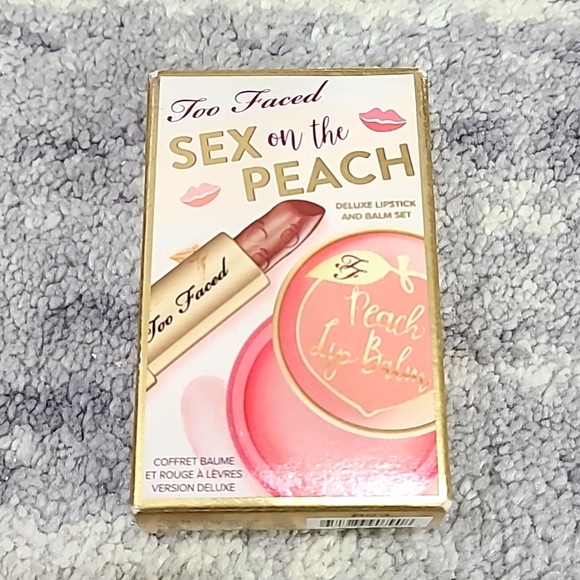 Too Faced Sex on the Beach Deluxe Lipstick/Balm Set - Picture 1 of 8